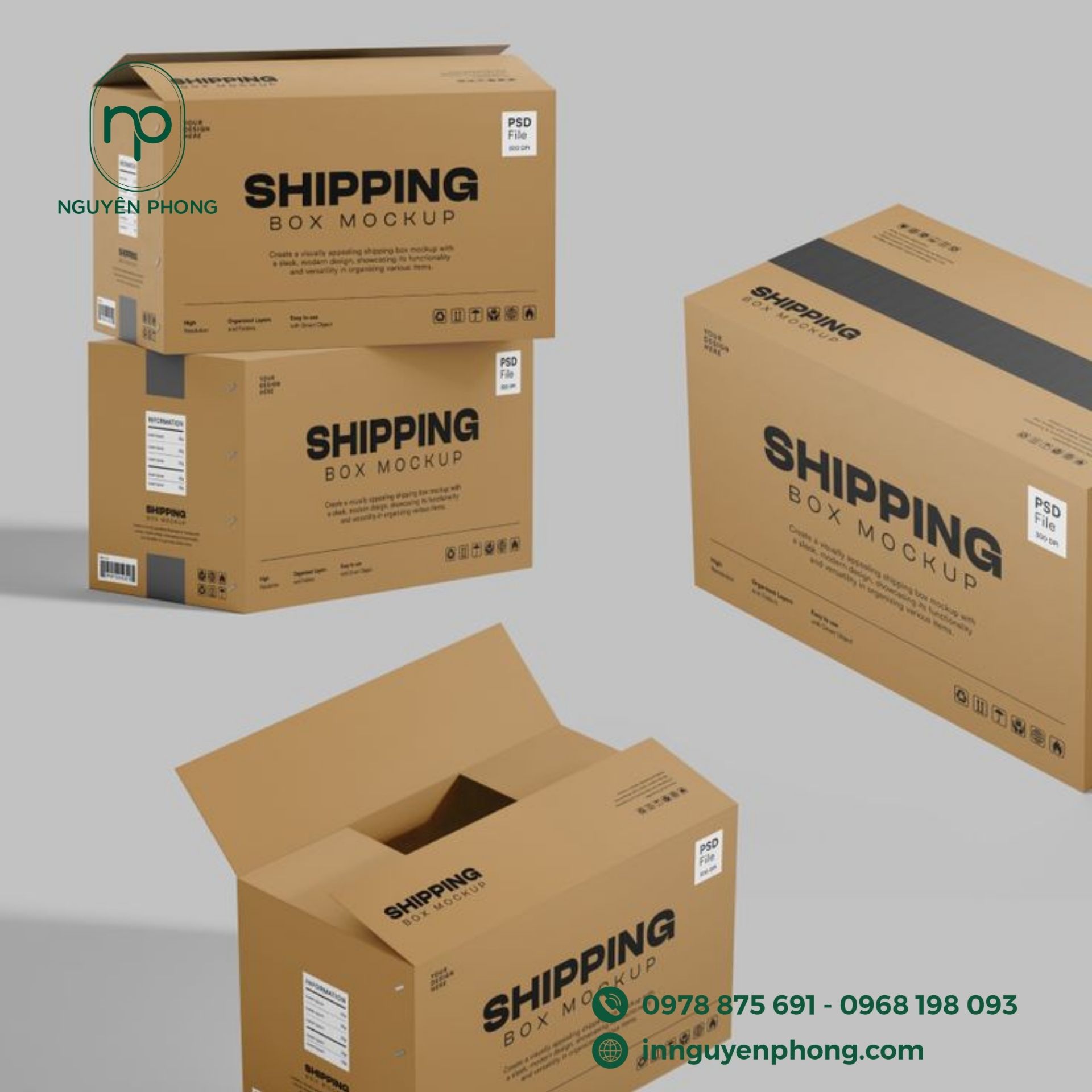 Mẫu logo âm bản và dương bản 